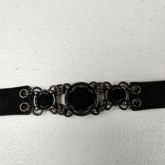 Polo Ralph Lauren Belt Womens M Suede Leather Rhinestone Western Black NFR Rodeo main image 8